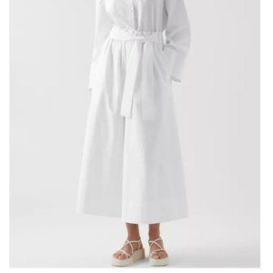 COS Wide-Leg Culotte Pants 100% Cotton Size 6 NWT